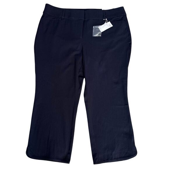 NEW Lane Bryant Plus Size 18 The Allie Crop Pants Navy Blue No Gap Waistband - Picture 1 of 5